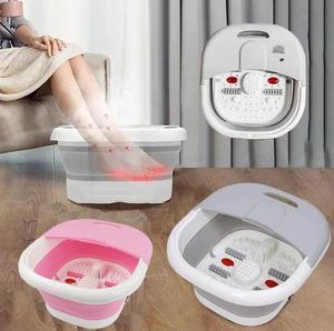 Heated Portable <b>Foldable</b> Collapsible Foot <b>Bath</b> Basin with Massage and Bubble Surf for Household Use - Product Image 5