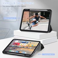 Étui de protection antichoc en cuir PU imprimé sur mesure avec support pliable et dos transparent pour iPad A16 11 pouces 2025 10e génération 10,9 pouces