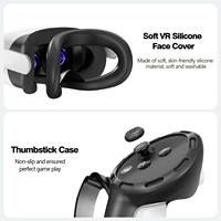 Ensemble de 7 accessoires de protection en silicone pour casque de réalité virtuelle, communication sans fil, jeux pour Meta Quest 3s