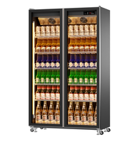 Armoire à boissons verticale commerciale avec affichage en verre de congélateur pour Fresh-Keeper pratique pour les achats au supermarché et sur Internet