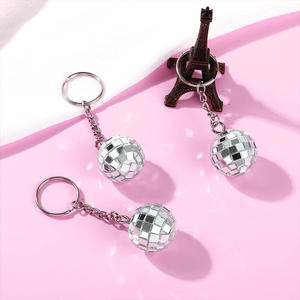 مخصصة لينة المينا الصلبة الفضة ديسكو الكرة بريق أقراط المفاتيح قلادة مخصصة ديسكو سلاسل أحداث عيد الميلاد - Product Image 6