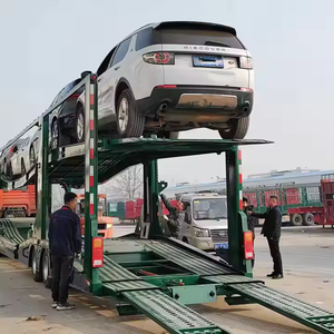 5-8 voitures Transport chaud 2 essieux Double pont porte-voiture semi-remorque voiture remorque transporteur à vendre - Product Image 6