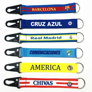 Bsbh dây buộc nhà sản xuất bán buôn cá nhân thăng hoa Polyester tùy chỉnh ngắn Keychain tùy chỉnh dây buộc