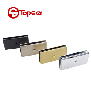Moderno y Duradero Soporte de Cristal para Puerta de <span class=keywords><strong>Ducha</strong></span>, Estilo Biselado, de Latón Sólido, Bronce Cepillado, Fijación a 180 Grados, Abrazadera para Conectar Cristales - Product Image 3