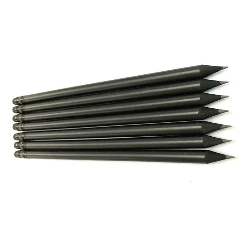 Lápiz de madera negro de alta calidad al por mayor de fábrica con el logotipo impreso lápices negros mate a granel negro HB 2B 4B 6B 8B lápiz
