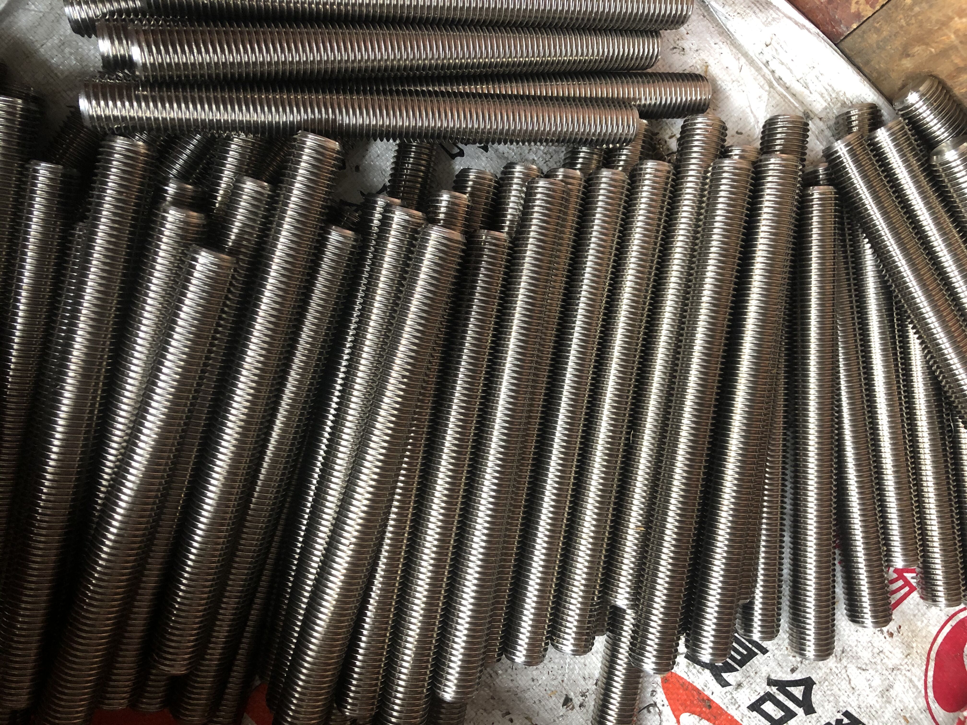 DIN 975 Stainless Steel 304 316 A2 A4 Threaded Rod Stud Bolt with hex but and washer