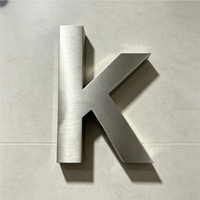Letras y Números Metálicos 3D Resistentes, Letreros de Acero Inoxidable Resistentes a la Intemperie para Exteriores y Oficinas