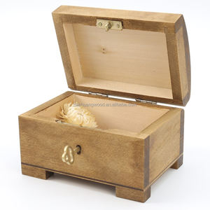 กล่องไม้ขนาดเล็กที่มีกุญแจในไม้โอ๊ค/ไม้สัก/กล่องไม้สี <span class=keywords><strong>Venge</strong></span> พร้อมกล่องล็อคของที่ระลึกกล่องเครื่องประดับไม้ - Product Image 2