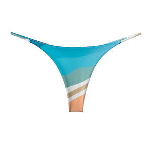 高品質女性用ホルターグリーンブラジルビキニひもボトムニット無地染め日常スタイル - Product Image 2