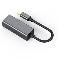 Adaptador USB 3.0 Tipo C Gigabit Ethernet 1000Mbps RJ45 AC USB C Hub PVC Aleación de Aluminio PC/Portátil Accesorios de Computadora con Cable
