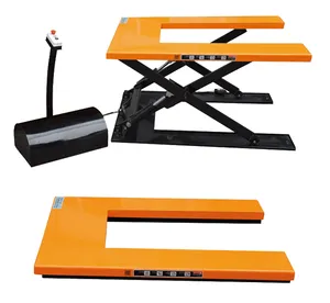 Plataforma Elevadora Hidráulica Eléctrica Tipo <span class=keywords><strong>U</strong></span> Pequeña de 1000 kg, Equipo de Elevación de Tijera con Mecanismo Fijo y Bomba Nueva para Hoteles - Product Image 1