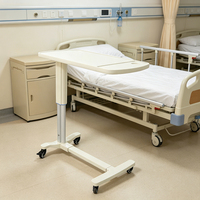 Table de lit d'hôpital réglable en hauteur ANY HOME CARE avec roulettes pour repas au chevet du patient et soins infirmiers - Prix usine