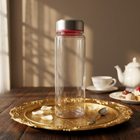Bouteille de jus Tritan 16 oz avec logo personnalisé, bouchon en acier inoxydable, sans BPA, réutilisable, transparente, pour boissons protéinées et sportives