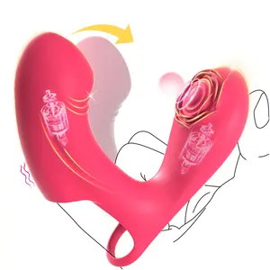 Neonislands Sex Toy APP Controlled Rechargeable Rose Dual Nipple Silicone Clitoral Flapping G Spot Women Finger Sleeve Vibrator