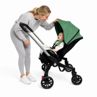 Poussette 3 en 1 pour bébé, cadre en alliage d'aluminium, pliable, capacité de charge de 20 kg, pour usage intérieur, haute qualité, pour enfant de 0 à 3 ans