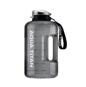 Jarra de agua deportiva de gran capacidad, botella agitadora de proteínas motivacional, jarra de agua de plástico, botella de agua PETG para fitness, SIN BPA - Product Image 1