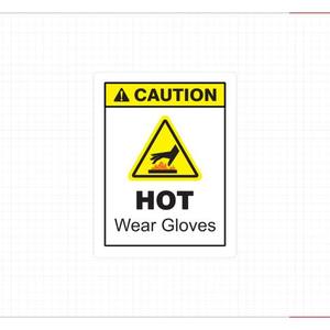 Etiqueta de Advertencia de Alta Temperatura para Equipos Industriales, Guantes Resistentes al Calor, Adhesivo de Seguridad, Peligro de Calor Industrial - Product Image 6