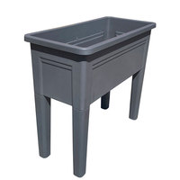 Pot de jardin extérieur moderne en plastique verni, forme carrée, durable, taille personnalisée pour la culture de plantes hautes auto-arrosantes