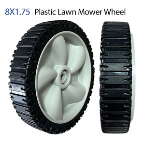8x1.75" Lawn Mower <b>Wheels</b> 8 Inch Rear Drive <b>Wheel</b> Assembly Replacement 734-04581 634-0190A Drive Gear <b>Plastic</b> <b>Wheels</b> - Product Image 1