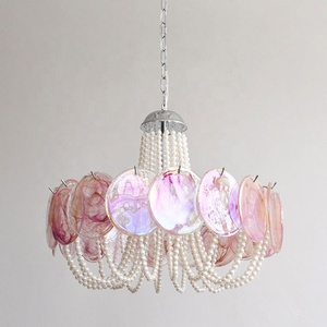 Lustre en verre coloré AB Creative pour salon, salle à manger, chambre à coucher, luminaires de luxe pour hôtel - Product Image 5
