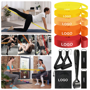 Ensemble de bandes de résistance avec logo personnalisé, 5 niveaux, avec sac de transport pour l'exercice, adultes, équipement portable de yoga, pilates, gym, entraînement - Product Image 4
