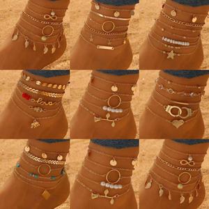 STL003 Vente en gros de perles <span class=keywords><strong>Bracelet</strong></span> de <span class=keywords><strong>cheville</strong></span> perlé sur mesure Bracelets de <span class=keywords><strong>cheville</strong></span> pour femmes - Product Image 1