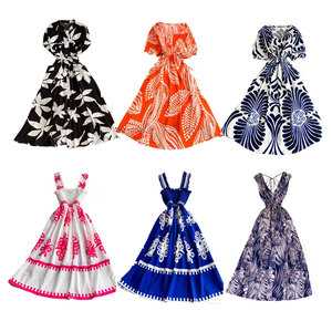 Robe longue d'été florale pour femmes, vêtements décontractés pour femmes, robes maxi pour femmes, envoi aléatoire - Product Image 4