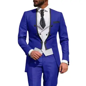 XXS-7XL new men's suit Korean casual foreign trade suit three piece Tailcoat suit
