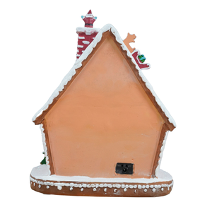 Nouveauté : Maison de Noël LED de 8 pouces avec mouvements et 8 chansons, utilisation intérieure, en polyrésine, décoration 2026 - Product Image 3