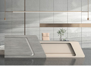 Mostrador de tablero de melamina de diseño moderno de alta calidad Mostrador de recepción de salón de recepción - Product Image 3
