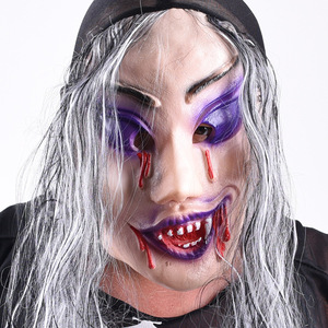 أقنعة لاتكس للهالوين بفم متحرك، أقنعة كاملة للوجه مخيفة ومرحة لحفلات الهالوين - Product Image 3