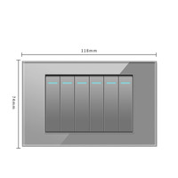 Accueil Hôtel design moderne bien connu norme américaine couleur grise 1Gang 3Way mur électrique interrupteur prise de courant