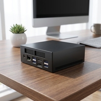 Nuevo Procesador AMD Ryzen Embedded R2544, 2x DDR4 RAM, RJ45 LAN, M.2 NVMe PCIE4.0 SSD, Computadora con Enchufes US/EU/UK, Ubuntu X86 NUC Mini PC