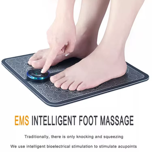 Tappetino per massaggio ai piedi con telecomando per massaggiatore Acupoint con piastra a pressione per dita e piedi versione Home Body Ems massaggiatore per piedi - Product Image 3