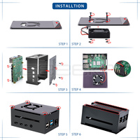 La carcasa GeeekPi Raspberry Pi 4B admite un ventilador de refrigeración PoE Hat de 5 V D938