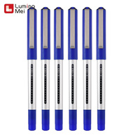 5 Pack Options 0.5mm Stylos Gel Stylo Rétractable Haute Capacité Clip À Ressort 6pc 12pc Noir Bleu ou Stylos À Encre De Couleur Mixte