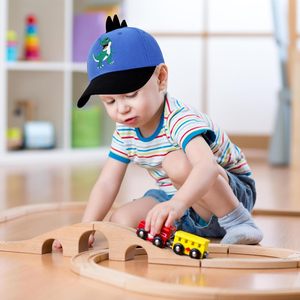Sombreros para niños, bonitos sombreros bordados de dinosaurio T-Rex, gorra de camionero, gorra de béisbol para niños, gorra Snapback ajustable para niños y niñas de 2 a 8 años - Product Image 4