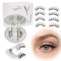 Cils magnétiques souples sans colle, cils bouclés et volumineux, livrés avec un étui miroir et un applicateur, tenue waterproof, courbure DD