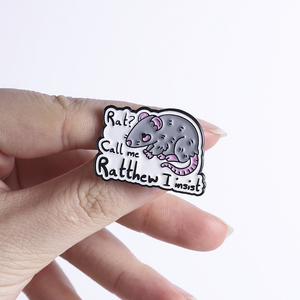 Crazy I Was Crazy Once Mouse Enamel Pins Humor Rat's <strong>Ass</strong> I Don't Give a Brooches Backpack Lapel Badge Jewelry Gifts for Friends - Product Image 4