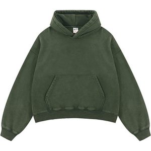 FOXA Sweat-shirt à capuche surdimensionné pour femme, en molleton avec poches, anti-boulochage, en coton - Product Image 1