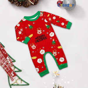 Conjunto de Pijamas de Poliéster de Manga Longa para Pais e Filhos - Estilo Estampado para Família com Design de Meninos, Meninas, Bebês e Cães - Product Image 5