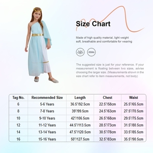 Disfraz de Princesa Griega Antigua para Niñas de 6 a 16 Años, Vestido Fluido para Cosplay, Fiestas Temáticas y Actuaciones Escénicas - Product Image 6