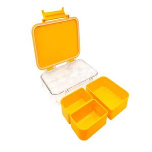 Leakproof 3-<b>Compartment</b> Kids Bento <b>Box</b>, BPA Free Plastic Snack Container, Microwave Safe <b>Lunch</b> <b>Box</b> for Toddlers, School - Product Image 3