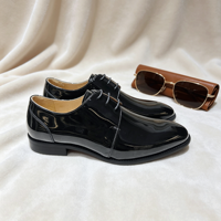 2026 Neue Herren Schwarze Lackleder-Smokingschuhe Hochglanz Oxford Formelle Anzugschuhe für Hochzeiten Schuhe für Bräutigam & Trauzeugen