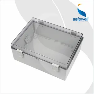 Saipwell PC rõ ràng hộp không thấm nước với bản lề Bên trong vật liệu chống cháy V2 lớp nước bằng chứng Hộp nối