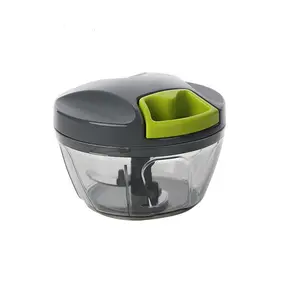 Vente chaude Manuel Hachoir À Aliments 3 Lames En Acier Inoxydable Mini Main Pull Cutter Fruits Viande Légumes Ail Chopper