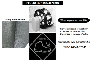 รองเท้าเซฟตี้หนังไมโครไฟเบอร์ที่มีความสามารถในการซึมผ่านของไอน้ำและ20345 ISO วัสดุ PU - Product Image 3