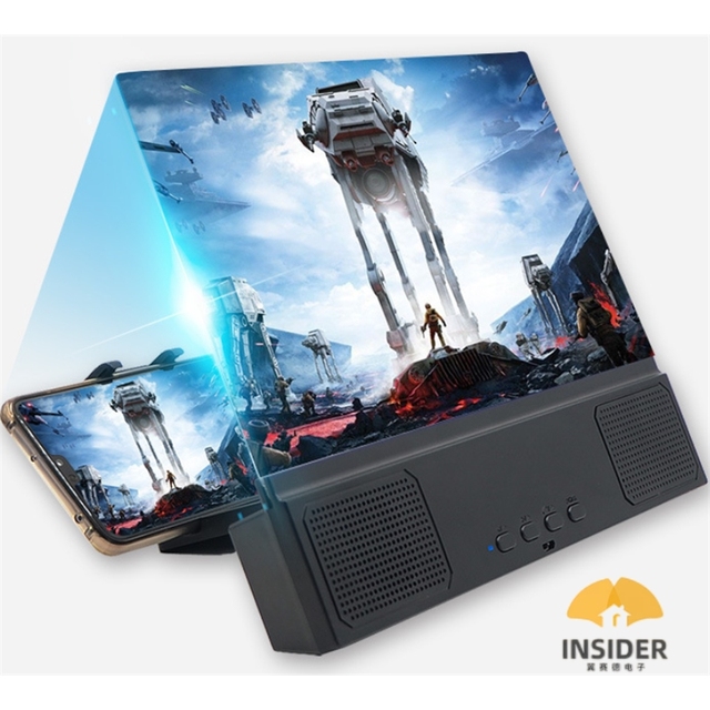 12Inch 3D Screen Magnifier 3X Video Mobile Screen Magnifier With Speaker for TV Phone Screen Magnifier