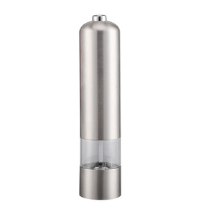 Molinillo de pimienta eléctrico Botella de molienda de especias de acero inoxidable Espesor ajustable <span class=keywords><strong>sal</strong></span> marina y negro - Product Image 4