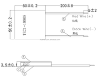 Module Peltier thermoélectrique TEC1-19908 50x50 12V pour refroidissement, climatisation, kit cellule de réfrigération TEC, élément dissipateur thermique